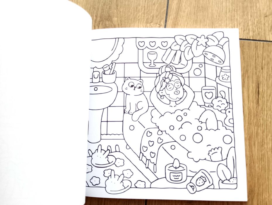 Cat Life, Funny and Cute Coloring Book, kolorowanki.