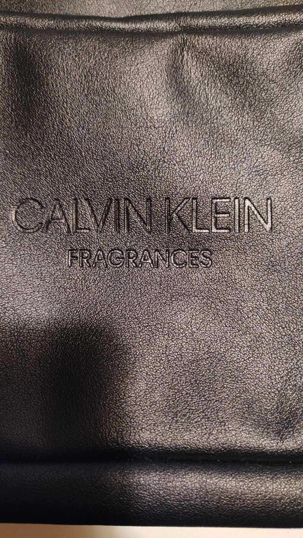 Nerka/ saszetka Calvin Klein, czarna z żółtymi akcentami