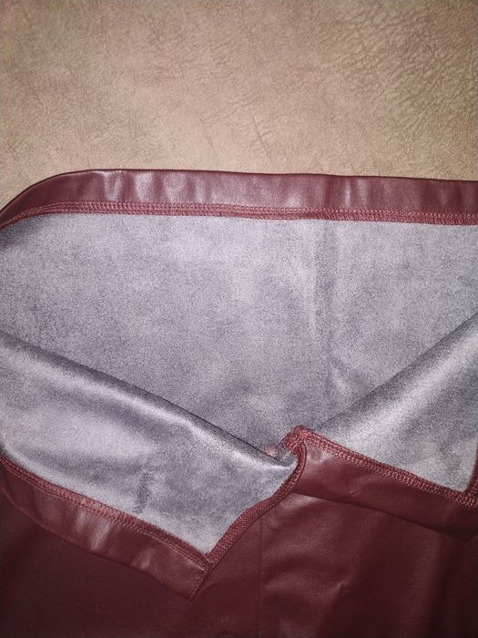 Юбка еко кожа бурдовая