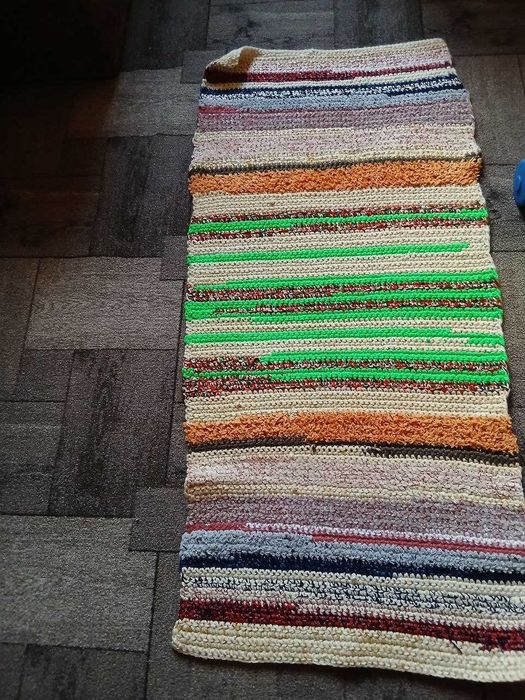 Ковер дорожка вязаный 55х120 см новый ручная работа