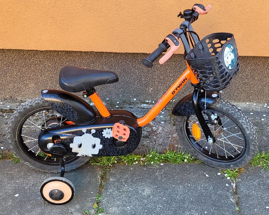 Rower  rowerek btwin 14 cali z kółkami bocznymi