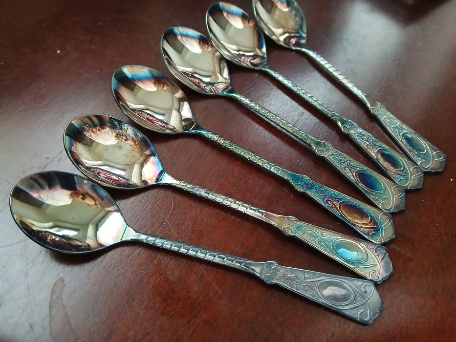 Jubiler PRL nieużywane łyżeczki do herbaty oryginalne pudełko