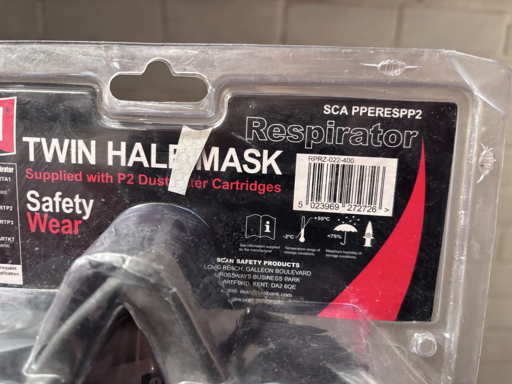 Maska ochronna SCAN Twin Half Mask z filtrami P2 – nowa, oryginalna