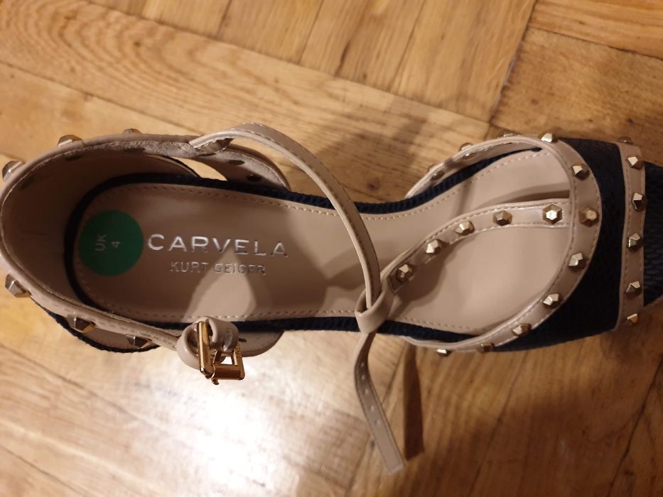 Koturny Carvela Kurt Geiger 37 nowe oryginalne paski platformy deezee