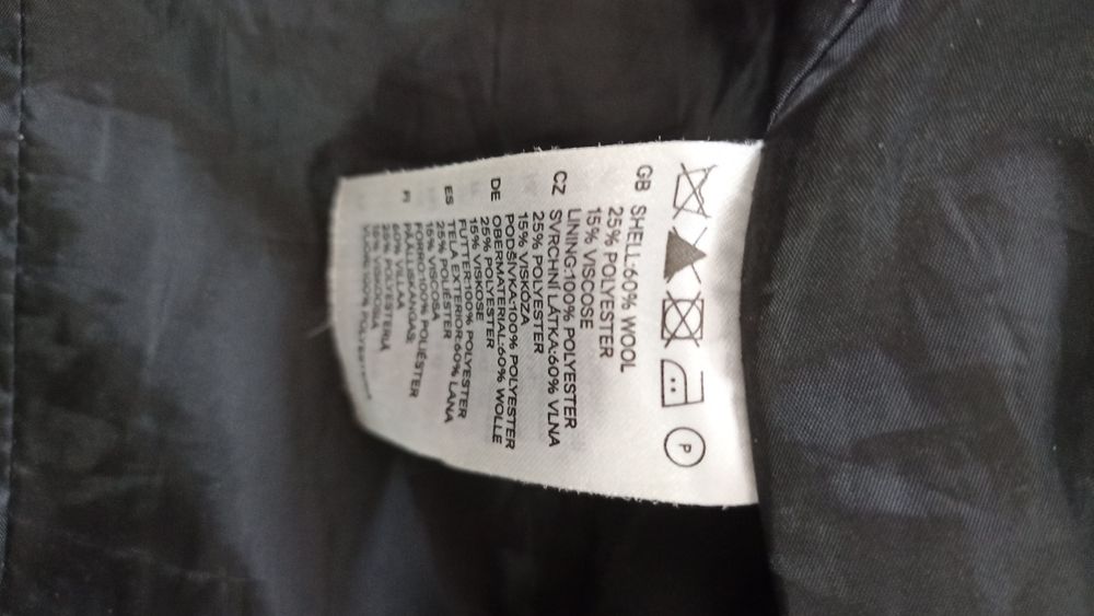 Wełniany płaszczyk męski h&m rozmiar S