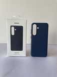 Capa couro para Samsung S25 azul NOVA