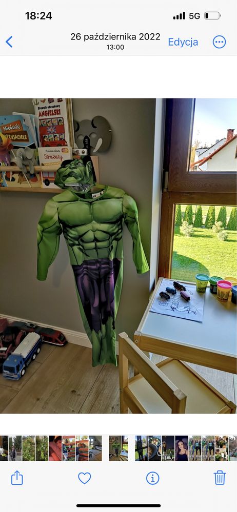 Strój karnawałowy Hulk