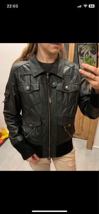 Kurtka skórzana pilotka