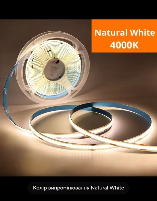 Светодиодна LED лента СОВ 5 метрів біла 5 v USB з сенсорним вимикачем