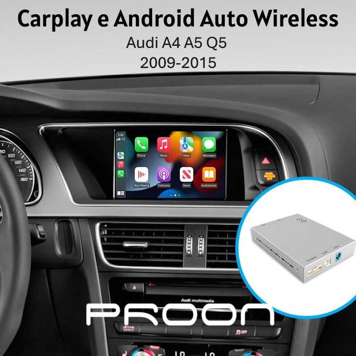 Box carplay android auto radio original Audi  A4 A5 Q5 2009 até 2015