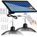 2x Lampa Solarna ŻYRANDOL Wisząca LAMPKA Ogrodowa LED Czujnik + Pilot