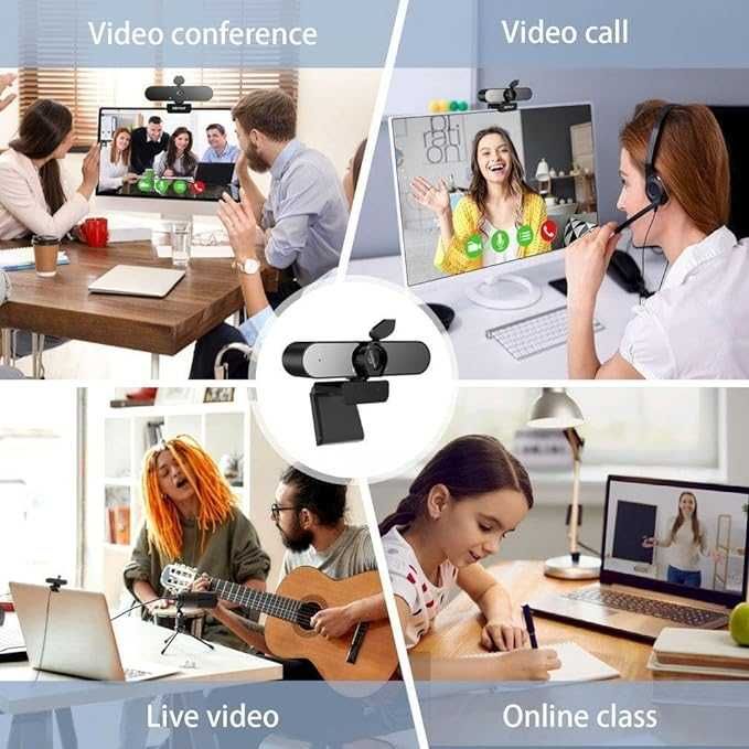 Kamera internetowa 1080P z mikrofonem do Skype, Zoom, Meeting