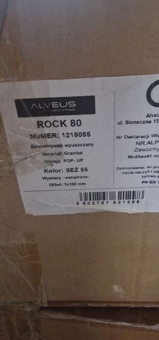 Nowy zlew kuchenny Alveus Rock 80 572x452 mm