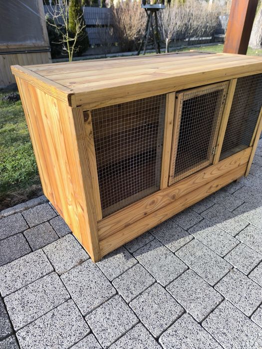Klatka dla królików z drewna, 105 cm, wysyłka 50 zł