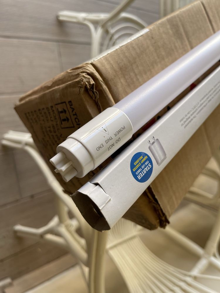 25 unidades de LED Tube T8 22W 150 cm Nano Plastic Non Rotation White