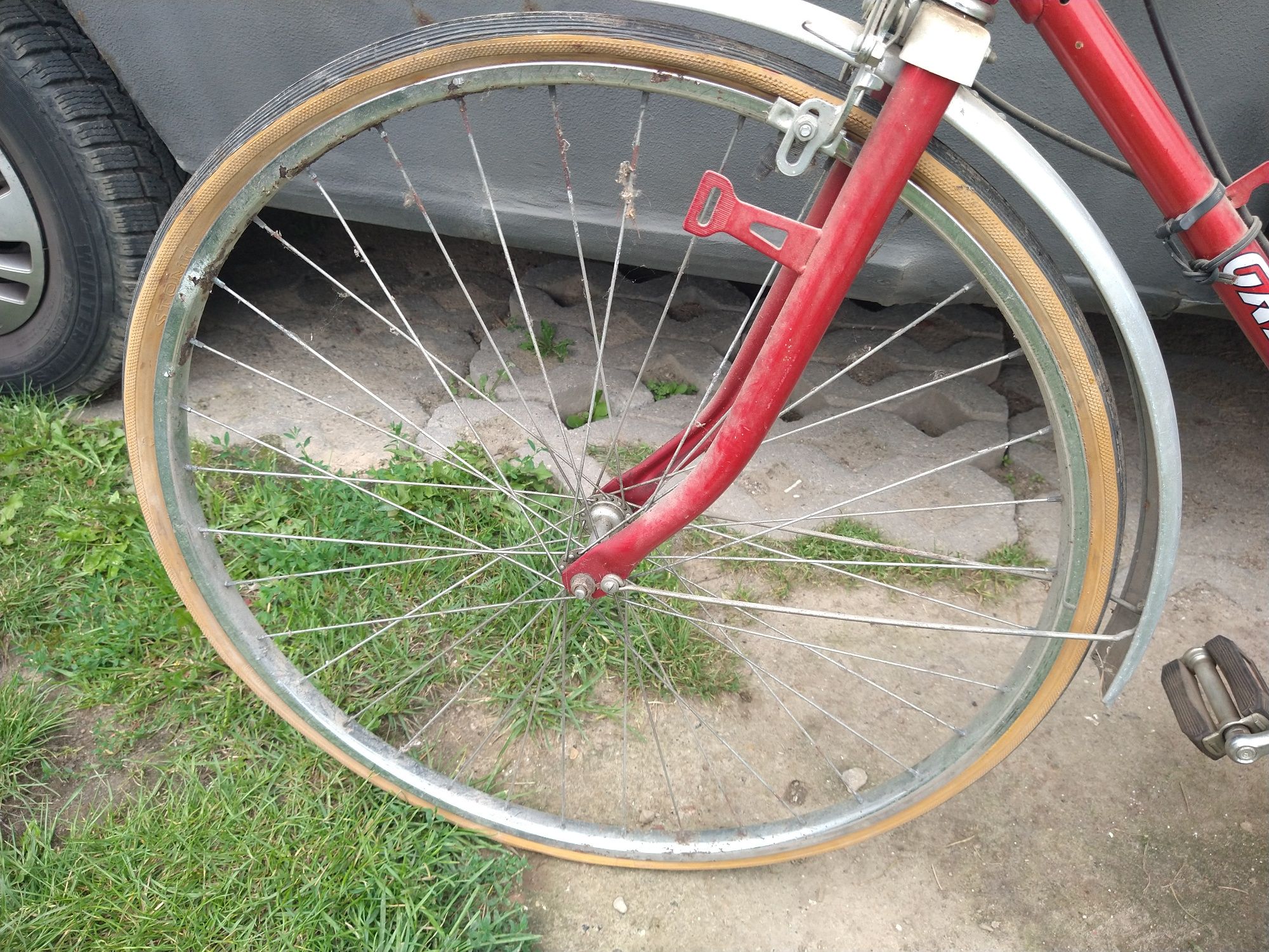 Stary rower retro Romet Gazela Pruszcz Gdański transport