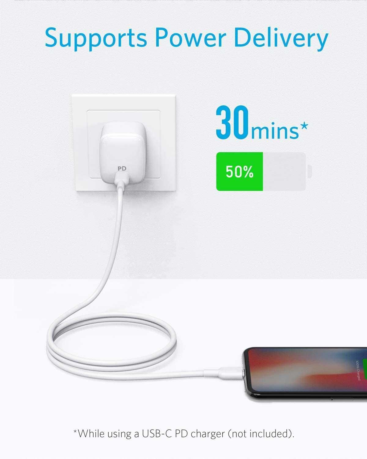 Зарядный кабель Anker Кабель для iPhone MFi USB-C Lightning 1.8 м