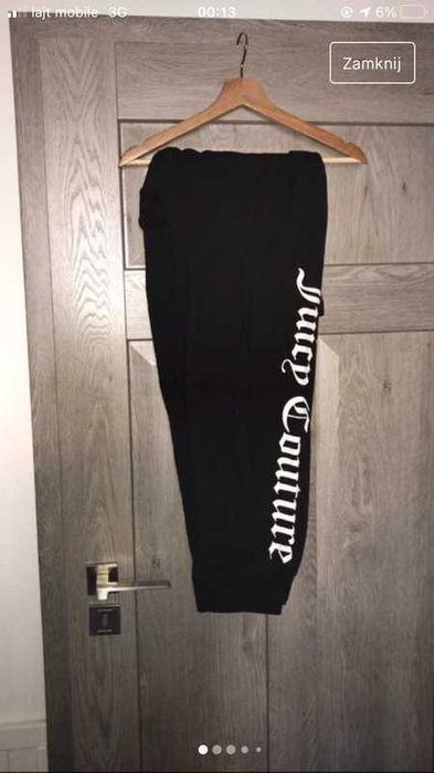 Juicy Couture spodnie dresowe czarne dresy