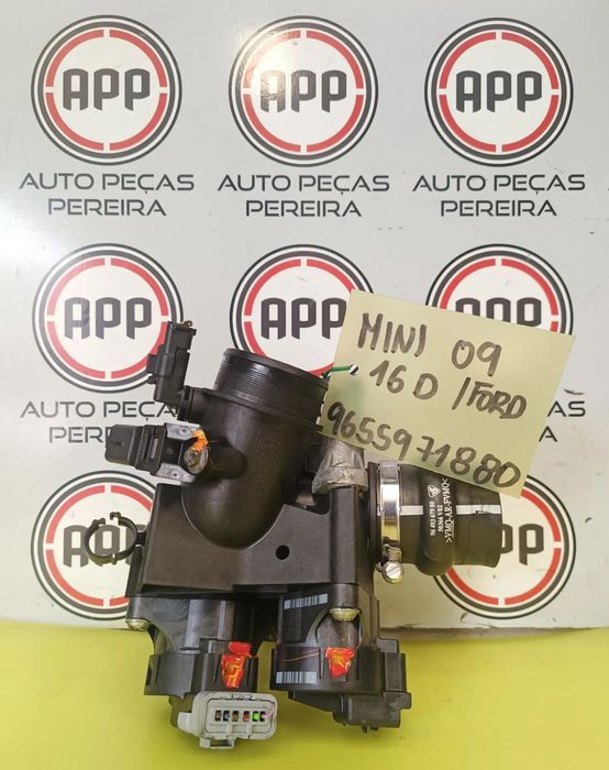 Borboleta admissão PSA, Mini, Ford 1.6  HDI  de 109CV, referência 9655971880.