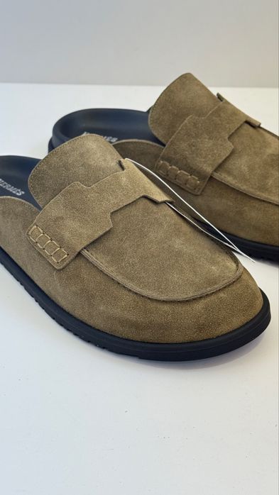 Шльопанці клоги мюлі ермес шкіряні herme**