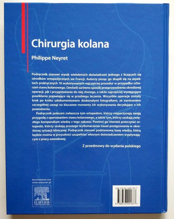 CHIRURGIA KOLANA, Philippe Neyret, Verdonk, Si Selmi, NOWA! UNIKAT!