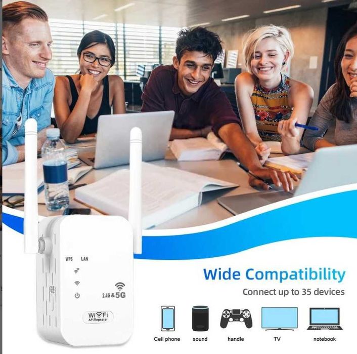 Дводіапазонний ретранслятор підсилювач бездротового сигналу WiFi,