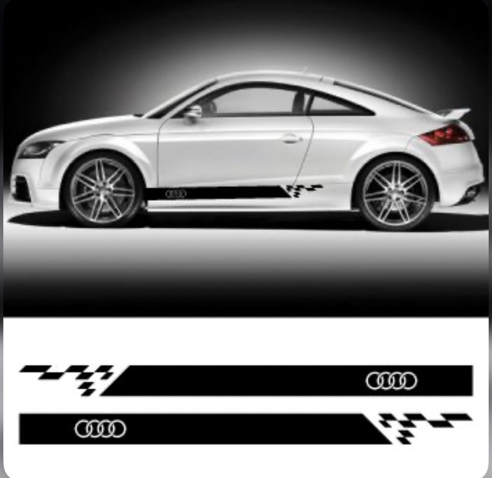 Zestaw pasów na boki Audi tuning sport rs sline kolory