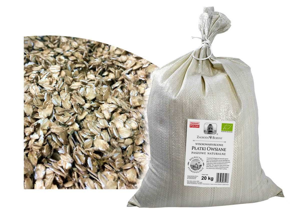 Płatki Owsiane Przysmak Kozy Owce Alpaki EKO 20 KG