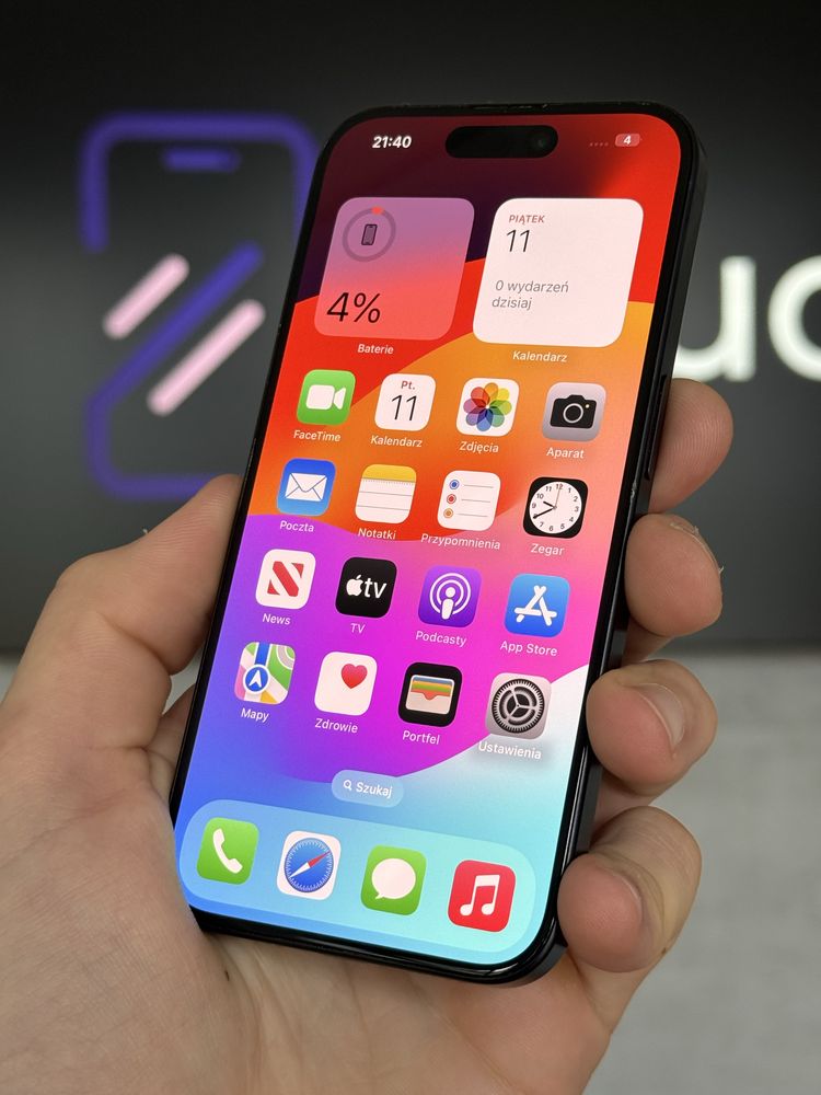 RATY 0% iPhone 15 Pro 256GB BATERIA 97% GWARANCJA 12 miesięcy!!!