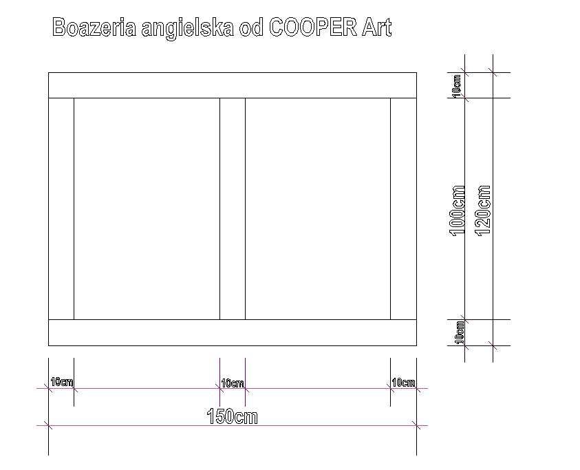 Boazeria angielska, panel angielski listwy ,sztukateria 120cmx150cm