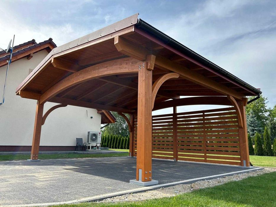 Wiata garażowa drewniana ITALIA 6M BSH