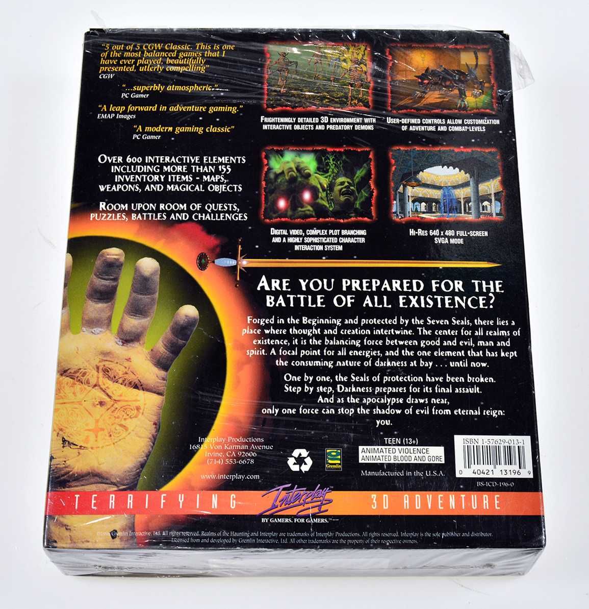 REALMS OF THE HAUNTING - duży big box 1-wydanie USA 1996 dos FOLIA