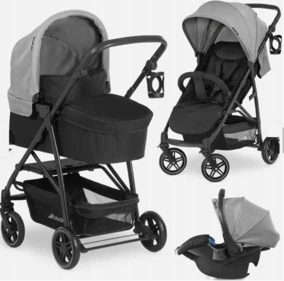 Wózek wielofunkcyjny 4W1 Hauck rapid 4R trio set grey W921
