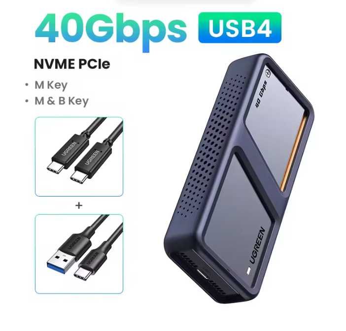 Зовнішня кишеня UGREEN 40Gbps M.2 NVMe SSD to USB4 / SSD Case / карман