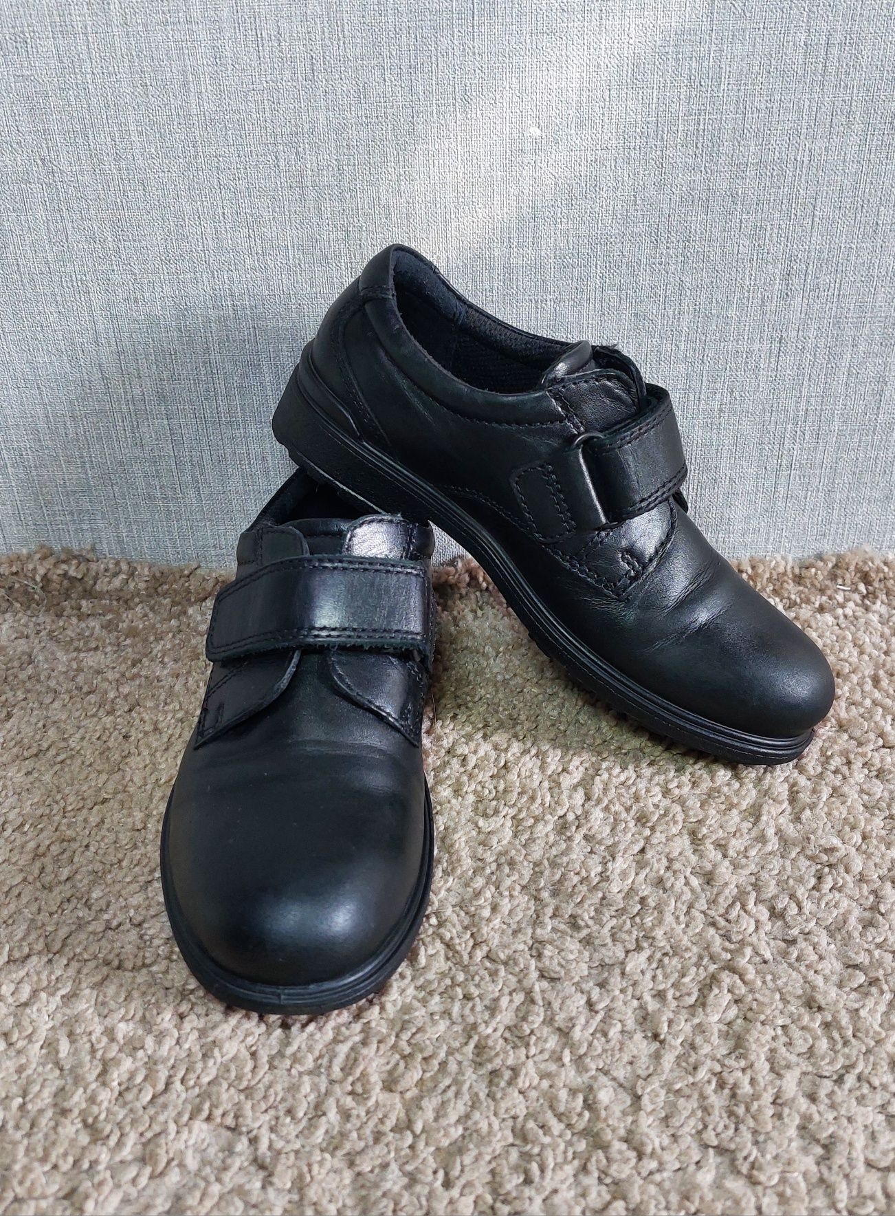 Кожаные детские туфли на мальчика ECCO Cohen. 28 р., стелька 17,5 см.