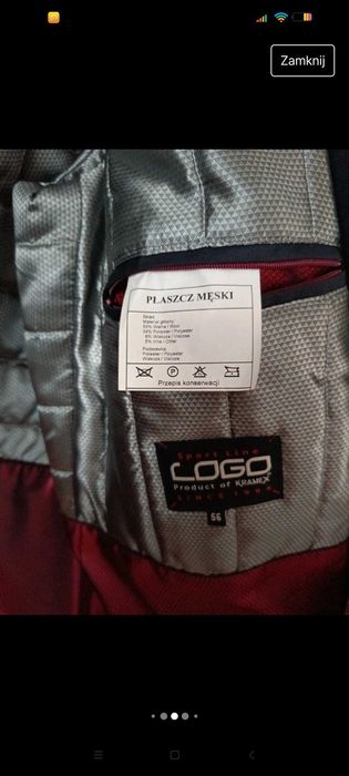 Granatowy Płaszcz męski