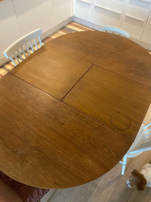 Stół drewniany 110cm, rozkladany, vintage