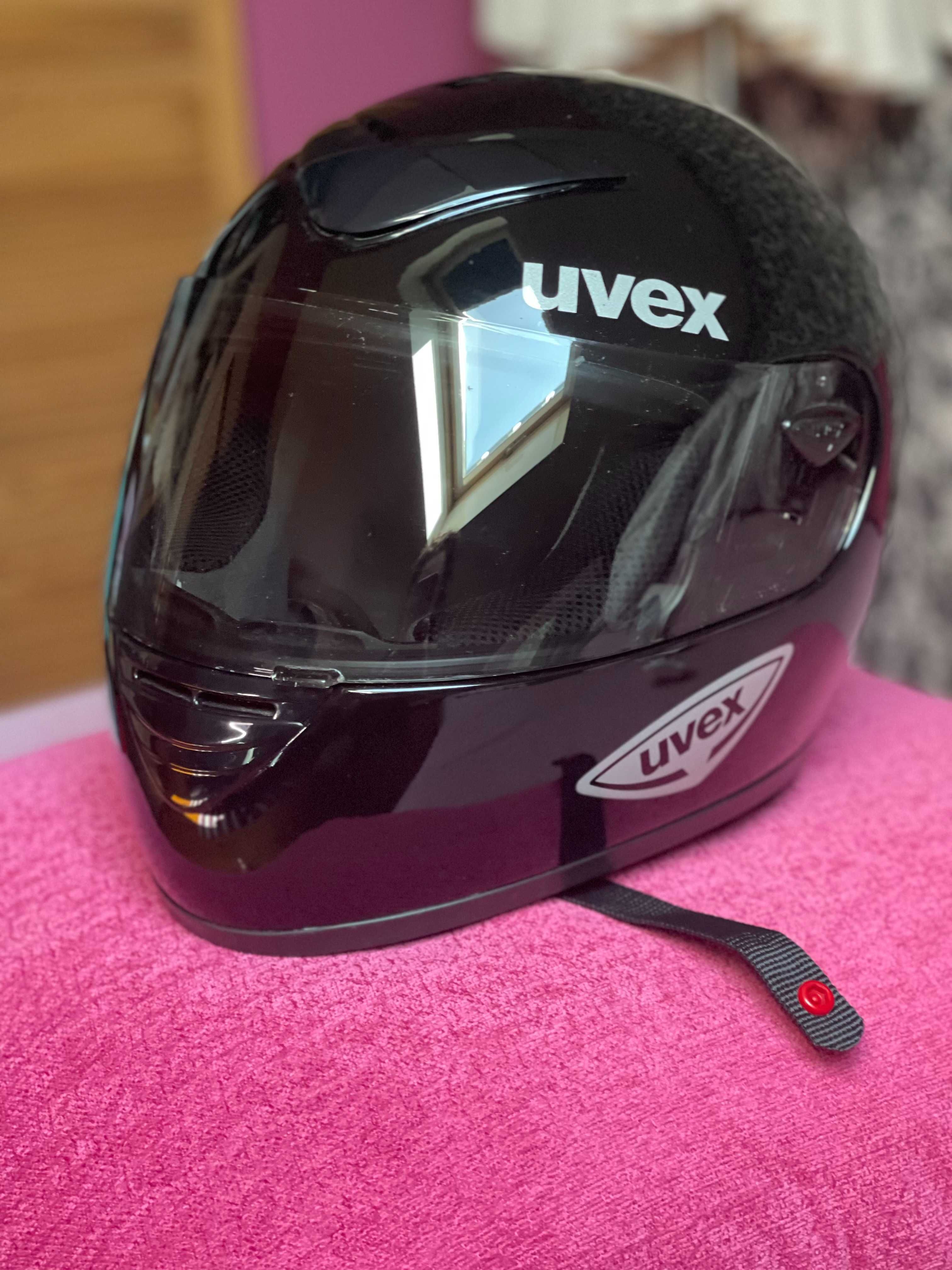 kask motocyklowy, uvex rs 737, nowy, kolor czarny, rozmiar xl-61