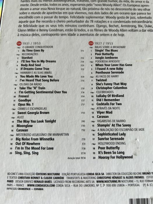 Woody Allen, com banda desenhadas e 2 CDs