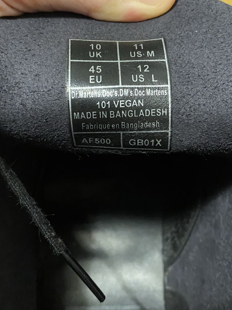dr martens VEGAN dlugie sznurowane r.45