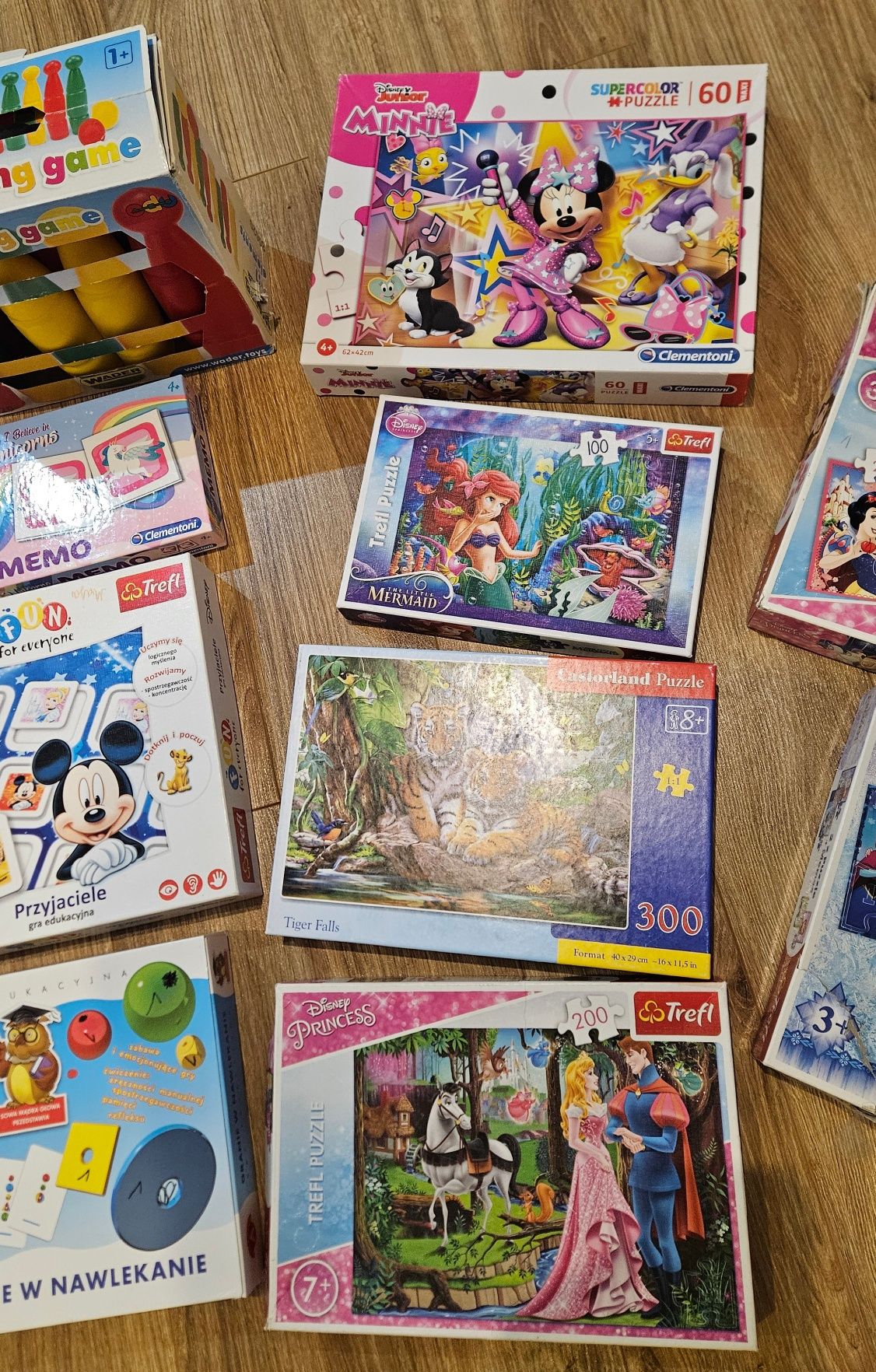 Puzzle, gry planszowe, kregle dla dzieci