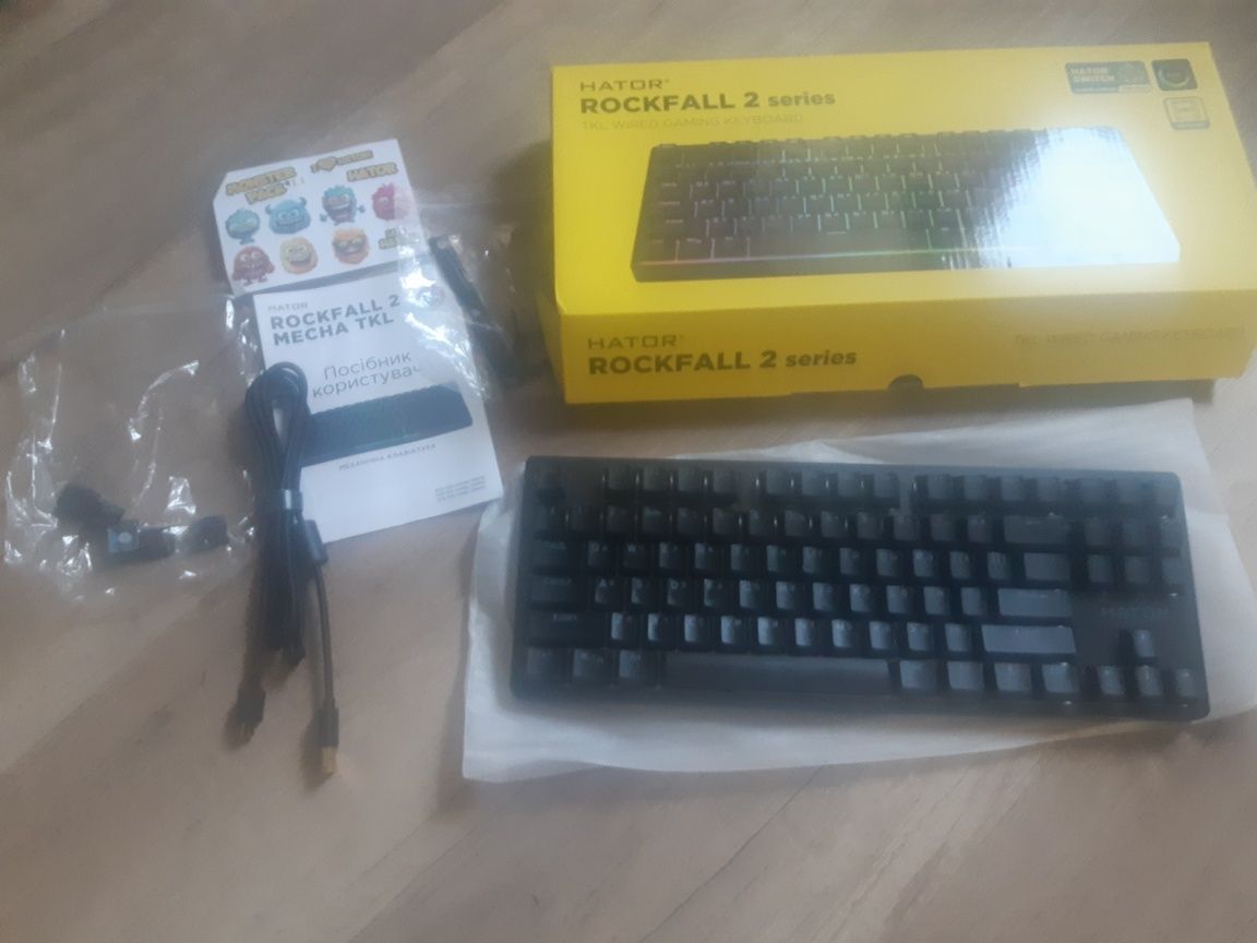 Клавиатура новая Hator rockfall 2 mecha TKL HATOR  HTK (520 UA)чёрная
