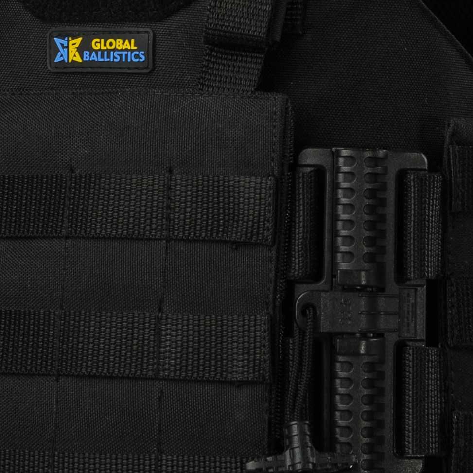 Тактическая плитоноска Warmor Gen.4 черного цвета. GLOBAL BALLISTICS.