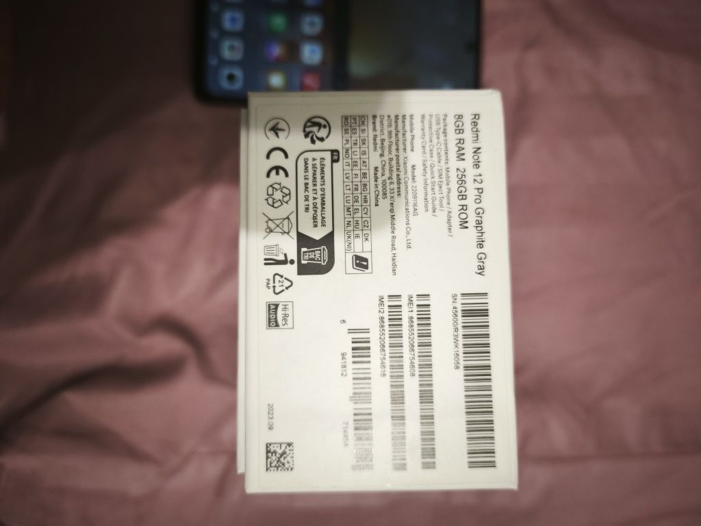 Xiaomi redmi note 12 pro 8/256