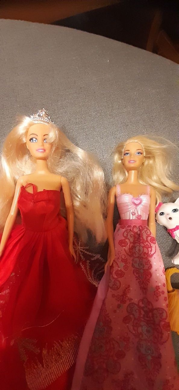 Lalki Barbie z psem i kotem