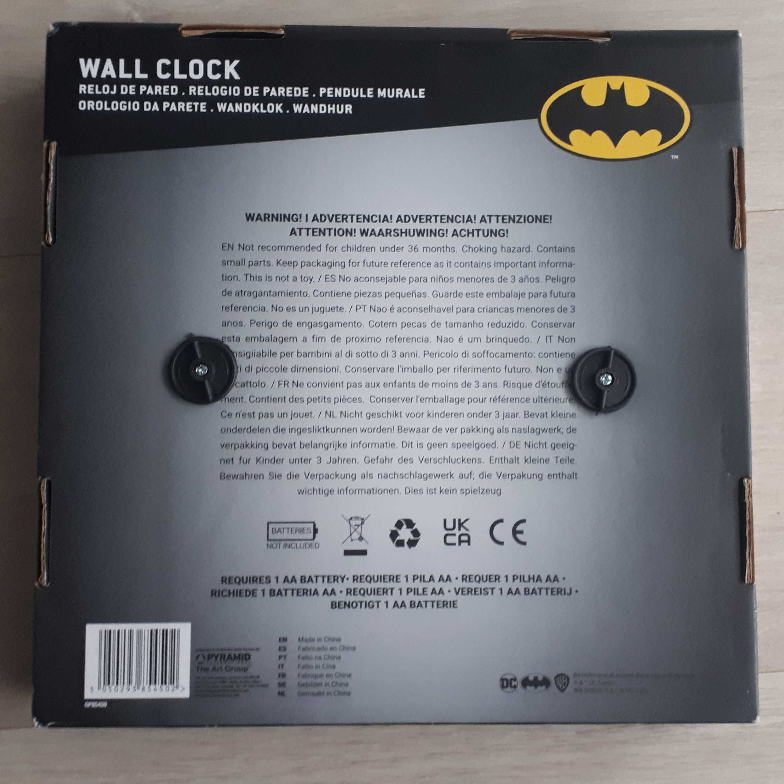 Zegar ścienny Batman dla chłopca