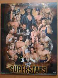 Oryginalny plakat WWE Superstars (nie reprodukcja) +antyrama wrestling