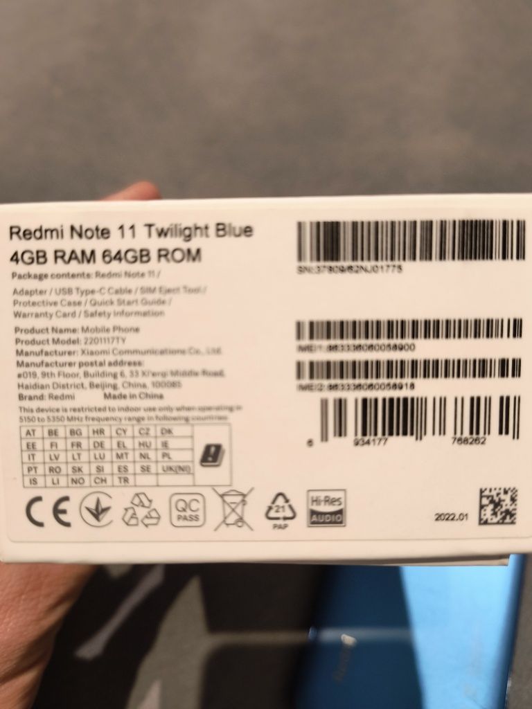 Xiaomi Redmi Note 11 Blue