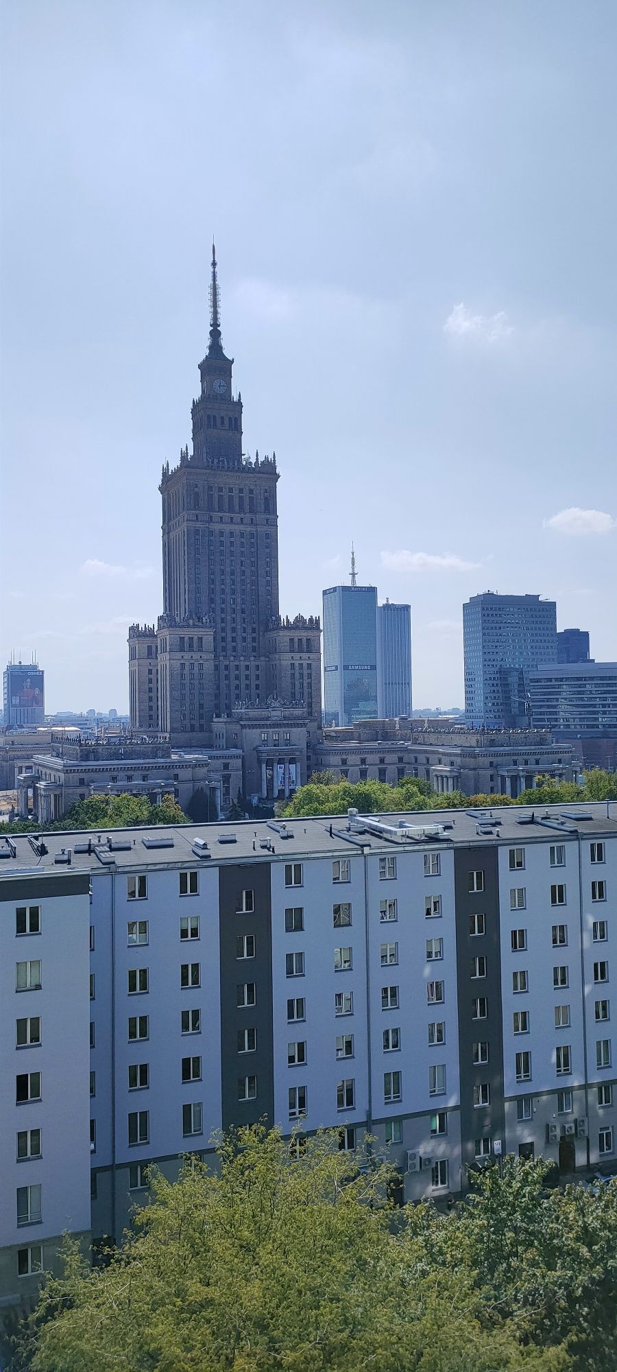 XII piętro z widokiem na Pałac Kultury. 2 pokoje. Ścisłe centrum