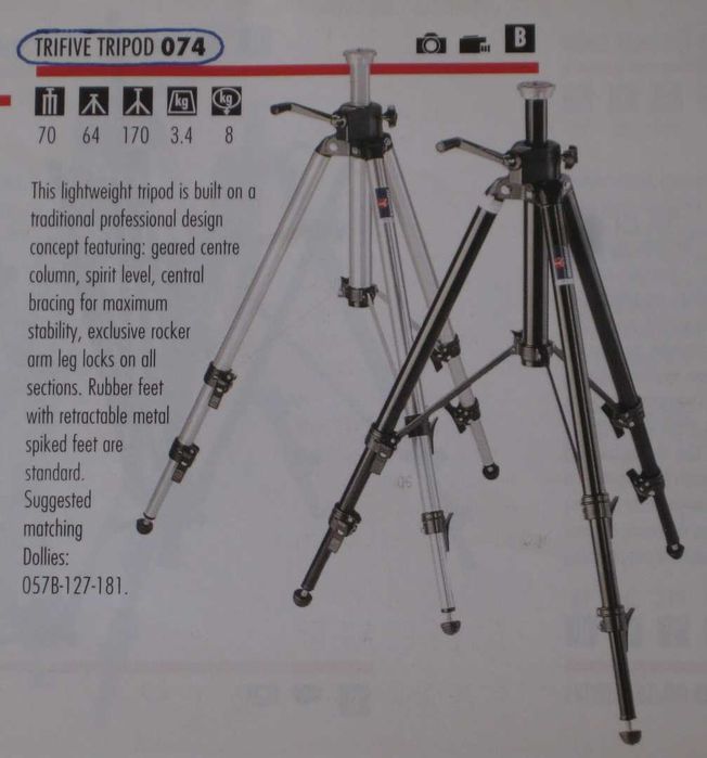 Tripé Manfrotto 074 Professional com cabeça Super Ball 268